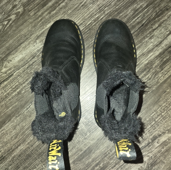 Dr. Martens 2976 Faux Fur Lined Chelsea Boots Sz 8 (7 Mens) - Picture 6 of 11